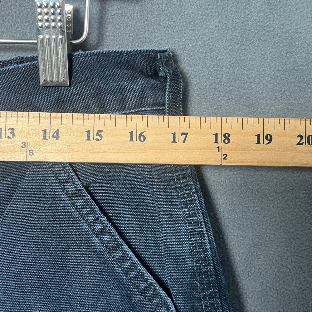 Vtg Y2K Carhartt B01 BLK Double Knee Black Canvas Carpenter Pants Mens 34x34 - Picture 3 of 6
